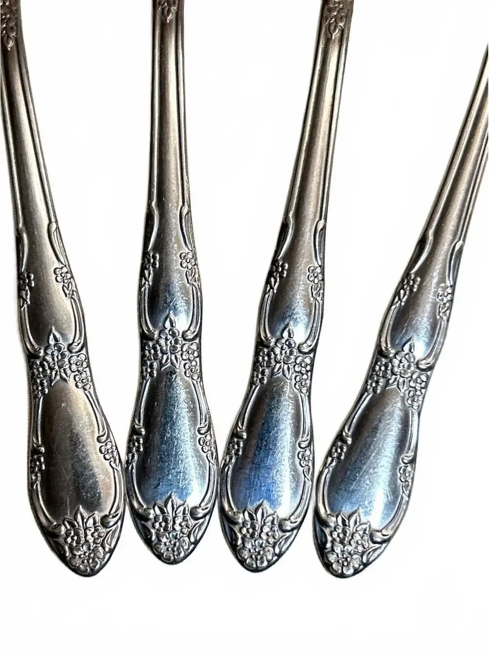 Set of 4 Vintage Stainless Steel Oneida Fenway (Daydream) Spoons